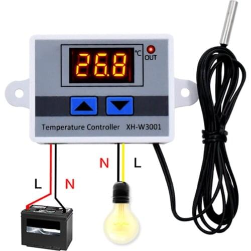 Digital LED Temperature Controller 12V 24V 110V 220V For Incubator Cooling Heating Switch Thermostat NTC Sensor new