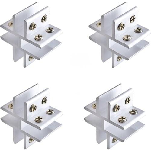 Brand New 10PCS Multi-functional Glass Clamps Clips Board Frame Glass Shelf Cross Shape Connectors Support Brackets No Drilling