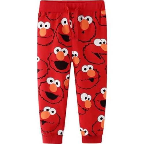 Funnygame New Arrival Cartoon Animals Print Drawstring Kids Sweatpants Autumn Winter Boys Girls Trousers Pants Baby Clothes