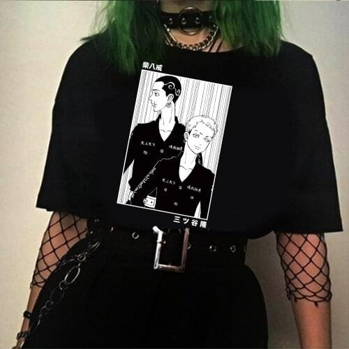 Anime Tokyo Revengers Printed Short Sleeve T Shirt Harajuku Summer Short Sleeve Male T-shirt