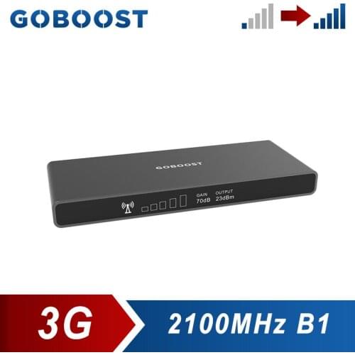 GOBOOST UMTS 3G Cell Phone Signal Booster 2100MHz Mobile Cellular Amplifier 70dB Network Band 1 Repeater