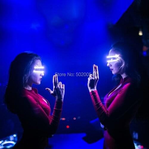 GZYUCHAO Wedding Party Rave LED Light Up Glasses Luminous Flashing Sunglasses Glowing Eyewear Novelty Stage Dance Accessories