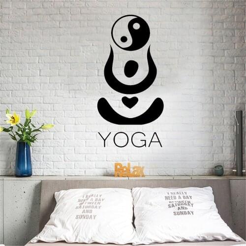Ying Yang Yoga Hindu Wall Stickers Wall Decal Yoga Studio Art Mural Removable Special Design Home Decor Sticker Vinyl ph349