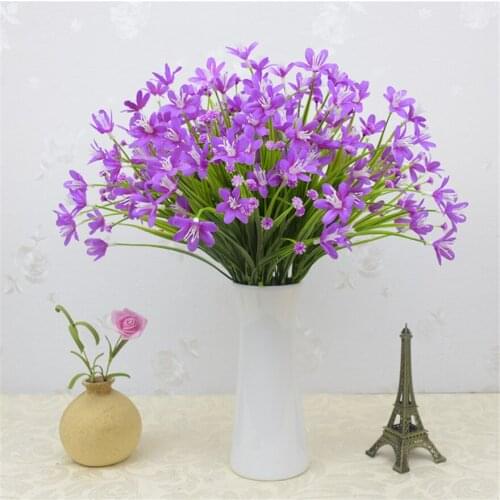 Artificial Orchid Branch Artificial Flower Silk Flowerfor Home Decor Wedding Plants Faux Fabric Foliage Room Decoration