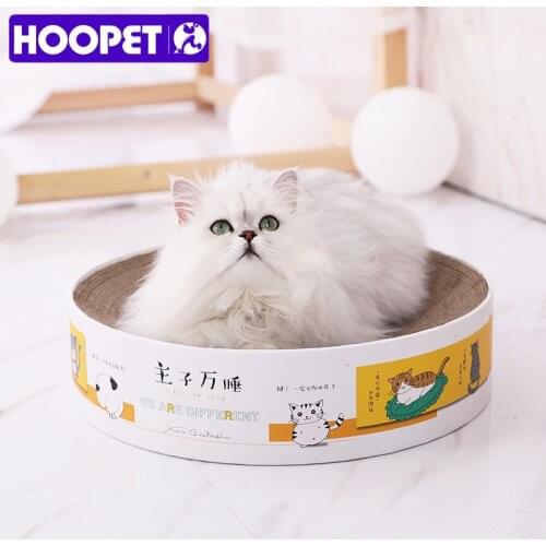 HOOPET Round Cat Scratcher Grinding Nails Toys For Cats Pet Scratcher Cat Bed Combo Cat Corrugated Cardboard Toys Suppliers