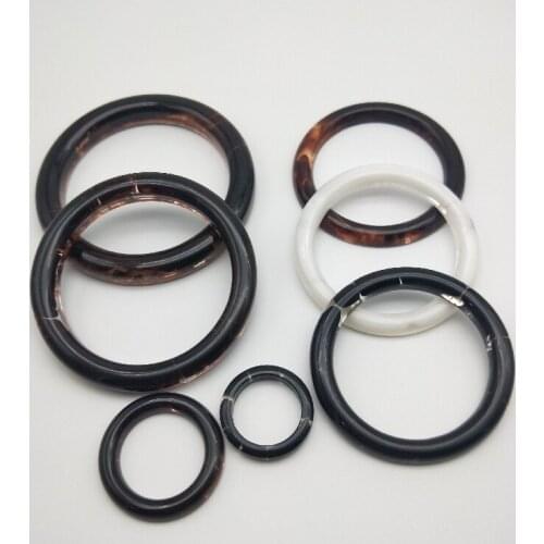 30-45mm 10pcs Round O Ring Resin Buckle Buttons Women Scarves Belt Buckle Ribbon Slider for Garment Clothing Bags Decor Accessor