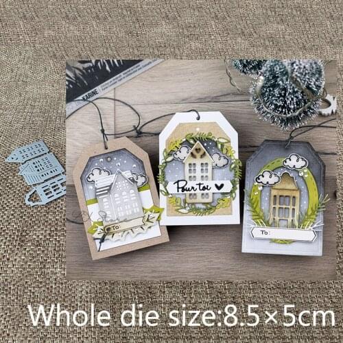 XLDesign Craft Metal Cutting Dies stencil mold 3pcs house decoration scrapbook Album Paper Card Craft Embossing die cuts