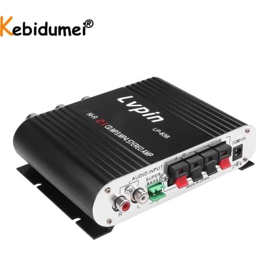 Mini Hi-Fi Stereo Amplifier For LVPIN 12V 200W MP3 Car Radio Audio power amplifier LP-838 2.1CH for House Super Bass