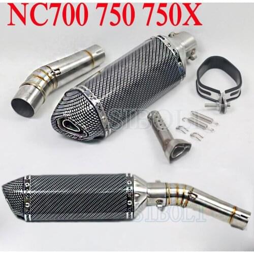 NC700 NC750 Motorcycle Mufflers Middle Pipe Contact Pipe Moveable DB Killer FOR HONDA NC700 NC750 NC750X 2012-2017 Years AK150