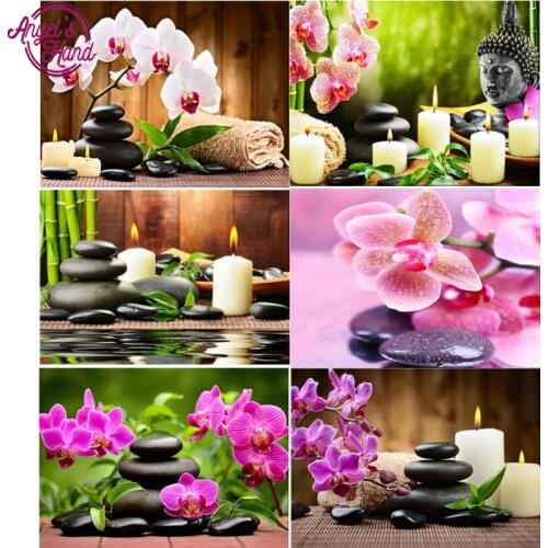 DIY Diamond Embroidery Orchid Stone Square Pattern Rhinestone Sets Diamond Painting Cross Stitch zen Wall Decor Needlework