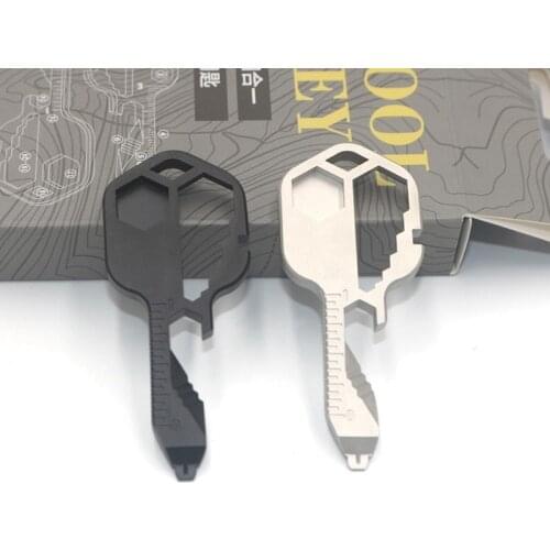 24 in 1 EDC Set Mini Multifunctional Screwdriver Key Shape Slotted Screwdrivers Keychain Bottle Opener Pocket Repair Tackle