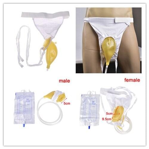 NEW 1PC Male Female Urination Catheter Bag Reusable Urinal Pee Holder Collector For Urinary Incontinence Bedridden Patients