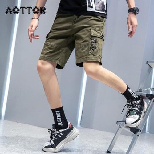 New Brand Mens Cargo Shorts High Quality Black Military Short Pants Men Cotton Solid Casual Beach Shorts Men Summer Bottom M-5XL