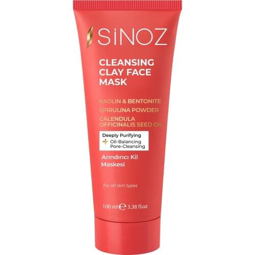 Sinoz Cleansing Clay Face Mask 100 Ml, Purifying Clay Stick Mask Oil Control Skin Care Anti-Acne Eggplant Remove Blackhead Mud