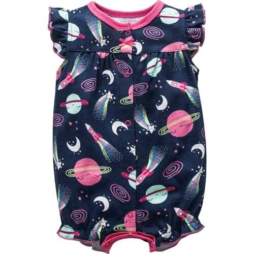 Baby clothing one piece romper infant jumpsuit short sleeve summer 6 9 12 18 24 months baby girls boys clothes