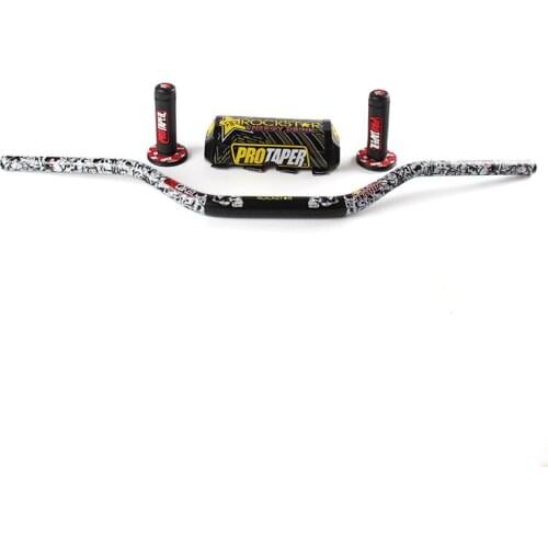 1-1/8" Handlebar with Bar Pads PRO handle Grips For KTM CRF KLX Motorcycle Dirt Pit Bike ATV Quad Racing Bike