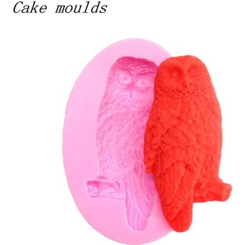 Silicone mold K072 owl shape baking mold Fondant cake mold chocolate mold Decoration tools
