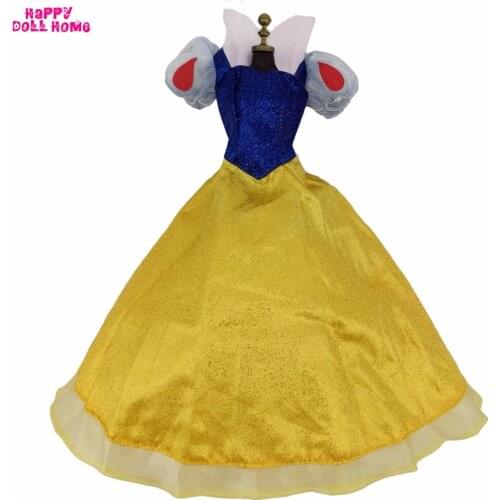 Fairy Tale Princess Dress Cartoon Costume Wedding Party Gown Clothes For 17" Doll Pretend Play Accessories Baby Girl DIY Toys