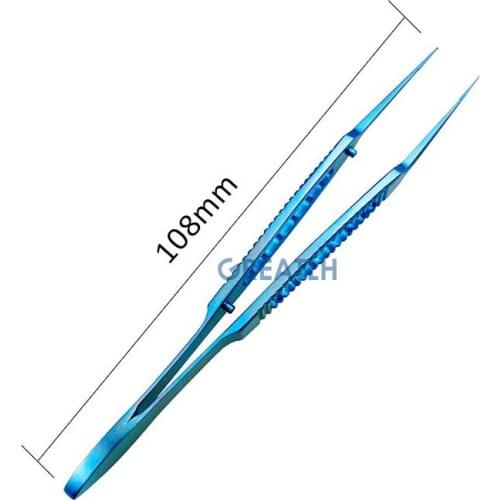 Titanium alloy Fechtner forceps ophthalmic tweezer autoclavable oveterinary phthalmic eye instrument