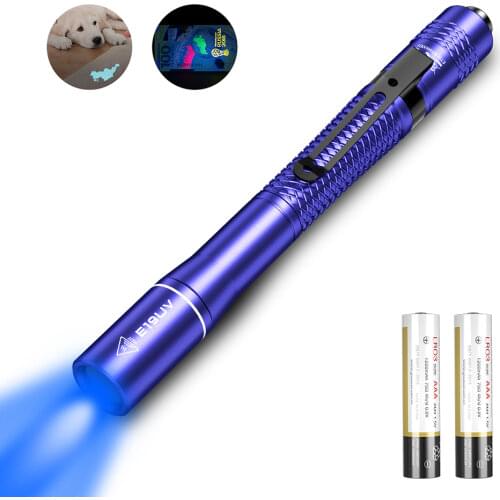 WUBEN E19UV LED UV Flashlight Lantern Ultraviolet Torch 365nm With 2*AAA Battery UV light For Pet Urine Stains detection