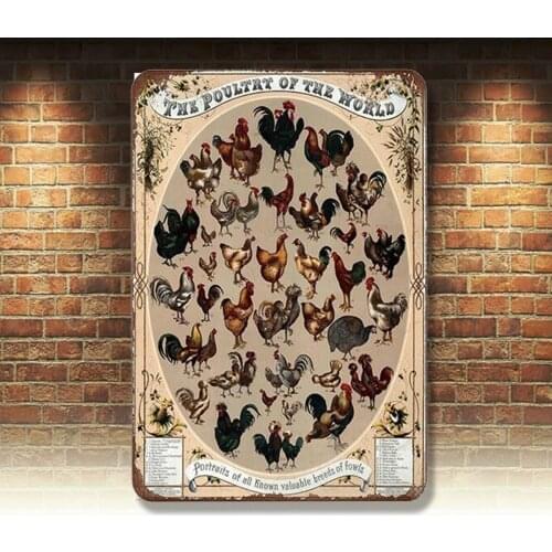 Retro Vintage Metal Tin Signs Animal Plaque Art Plate Customization Wall Decor