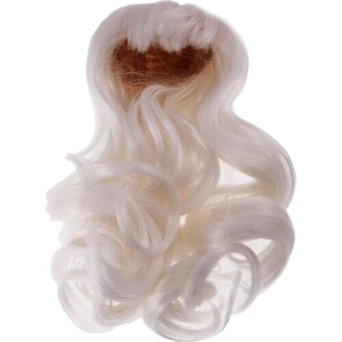 Curly Wig Hairpiece Hair ACCSS For 1/4 1/6 BJD SD DOD DOC KID Dollfie Dolls