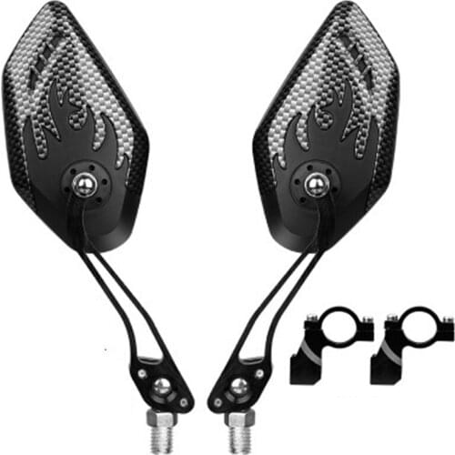 1 Pair Bicycle Extended Handle Rearview Mirror Riding Convex Reflection Reversing Mirror Safety Rearview Mirror