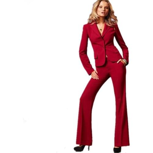 Women Pant Suits High-quality ultra-thin custom suits white-collar beauty red overalls women suit pants female formal suit pants