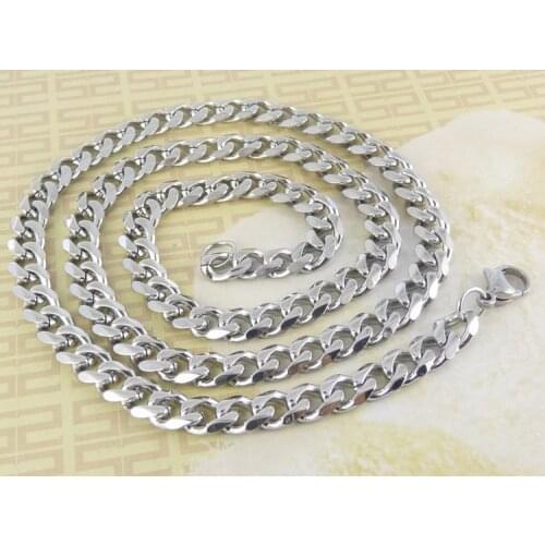 Hot Selling Wholesale Silver Color Stainless Steel Fashion Necklace For Women Girl Costume Jewelry NFHAAHBA