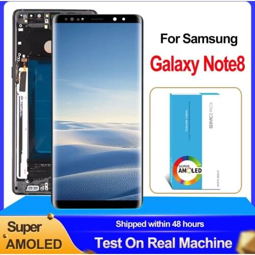 Burn-Shadow BROOWE 6.3'' AMOLED Display For Samsung Galaxy Note 8 N9500 N9500F LCD + Touch Screen Digitizer Assembly