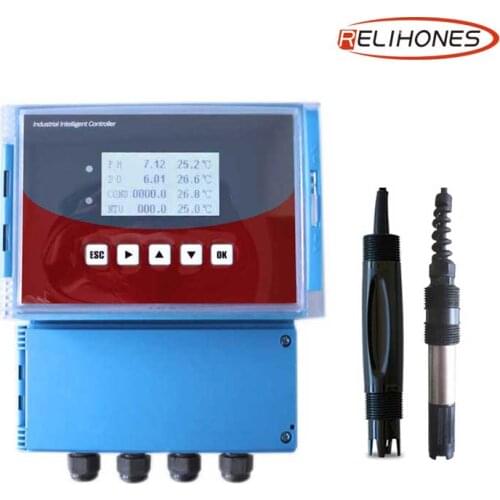 0-5V pH dissolved oxygen Transmitter Meter Monitor Controller 7X24H monitoring RS485 ModBus RTU 4-20mA 0-5V real time