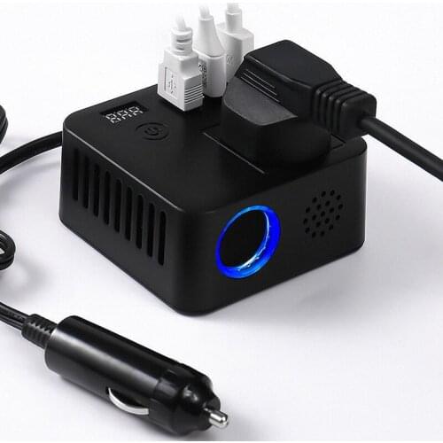 1pcs 150W Car Power Inverter 12/24V To 220V Digital Converter Auto Charger Converter Adapter Universal Socket Cigarette Lighter