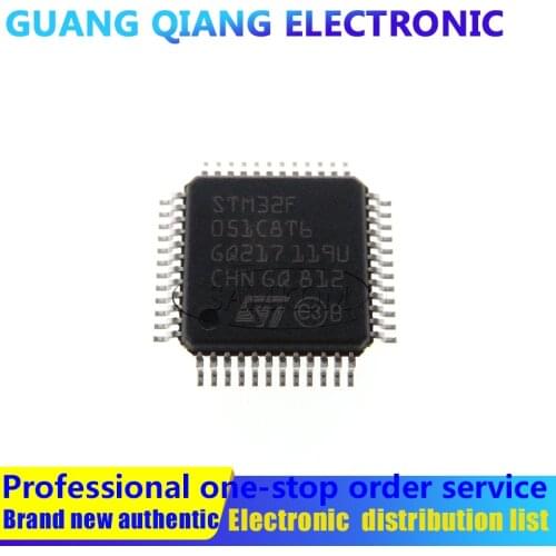 1pcs/lot STM32F051C8T6 STM32F051C8 STM32F051 32F051 QFP-48 In Stock