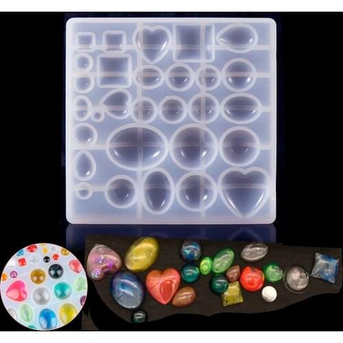 Diy Handmade Crystal Patch Epoxy Mold Jewelry Pendant Necklace Time Gem Patch Silicone Mold Resin Silicone Mold Size Complete