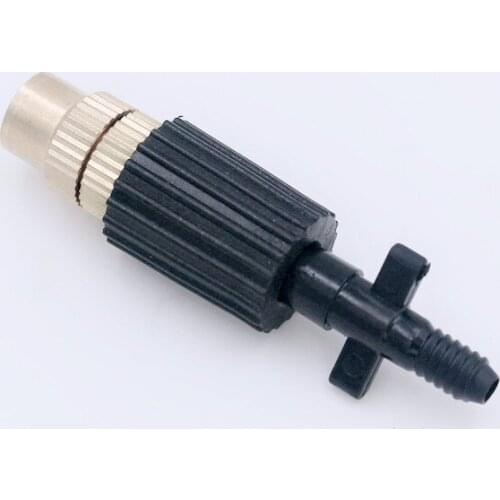 10pcs/pack Brass Misting Sprinkler With 4.8mm Screw Connect Adjustable Nozzle Micro Irrigation Drip Watering Home Sprayer M191