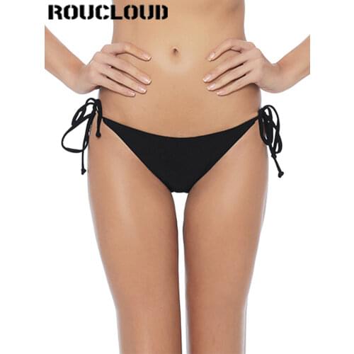 2019 Low Waist Brazilian Bikini Bottom Shorts Women Cheeky Tie Side Swimsuit Girls Print Strappy Swimwear Swim Briefs B603