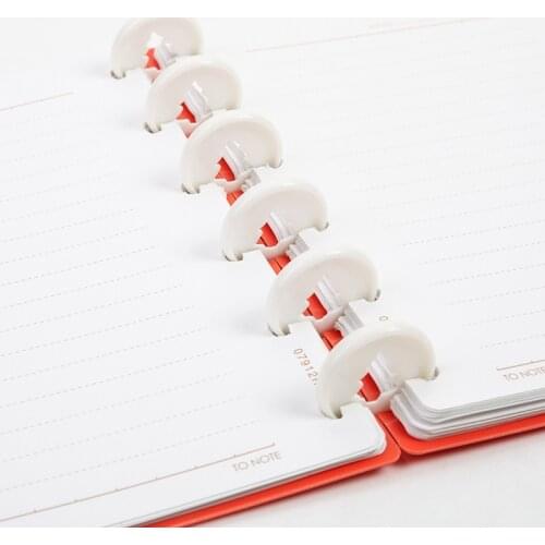 24MM Notebook Plastic Mushroom Hole Binding Disc Binder Ring DIY 360 Degree Buckle Loose-leaf Notebook Office Supplies Binding