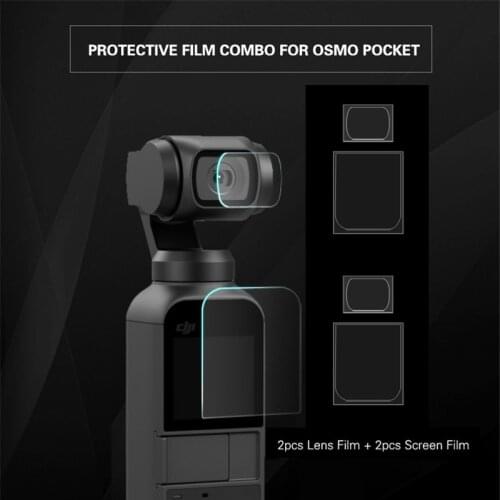 4pc/Lot Screen Film Camera Lens Protective Film for DJI OSMO Pocket Gimbal Camera and display Accessories