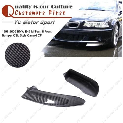 Car Accessories Carbon Fiber CSL Style Front Canards 2pcs Fit For 1998-2005 E46 M-Tech II Front Bumper Canard