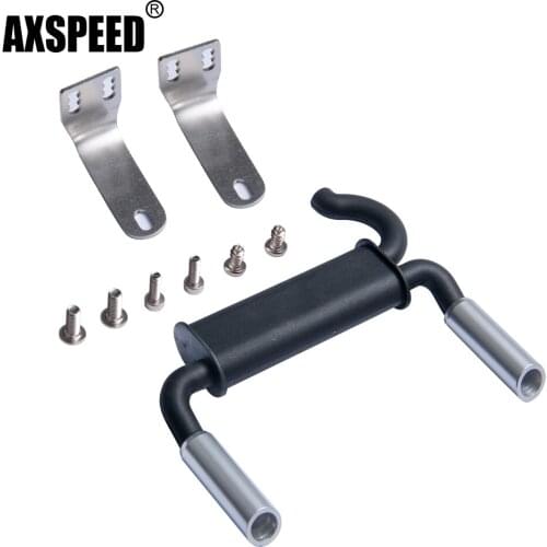 AXSPEED Metal Tail Throat Exhaust Tuned Pipe Throat Vent Tail Pipes for Axial SCX10 II 90046 1/10 RC Crawler Car Upgrade Parts
