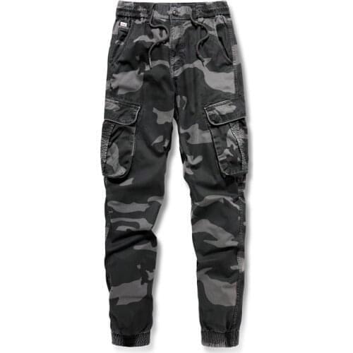 Military Tactical Camouflage Pants Men Multi-Pocket Washed Overalls Men Loose Cotton Pants Male Cargo Pants For Men Trousers