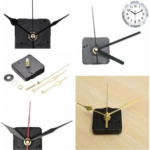 DIY Clock Mechanism Black Quartz Silent Non-Ticking Round Wall Clock Movement Mechanism Parts Repair Replacement Need Tools-1