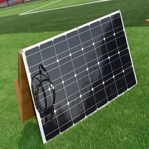 100W 200W Solar Panel PET Flexible Solar Panel Monocrystalline Solar Cell For 12v /24V Battery Charge PV Model For Boat Car Home