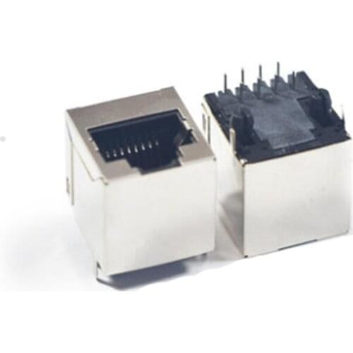 Hot sale 20PCS/LOT Special Wholesale New Connector RJ45 5224 vertical RJ45 Network Socket 5224-8P8C with lamp