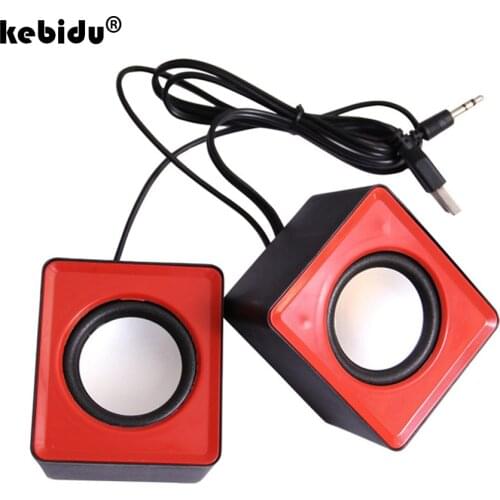 Kebidu USB 2.0 Speakers Music Mini Stereo Loudspeaker for Computer Desktop PC Laptop Notebook Home Theater Party