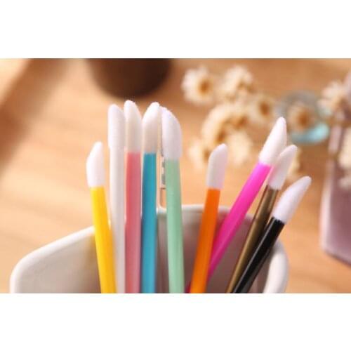 1200pcs/lot DIY Multi Disposable Lip Brush Bar Lipstick Brush Portable Synthetic Fiber Make-up Appliances Cosmetic Tools HA1913