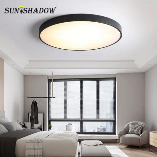Simple Black&White Modern Led Chandelier Living room Bedroom Dining room Surface Mounted Ceiling Chandelier Lighting Luminaires