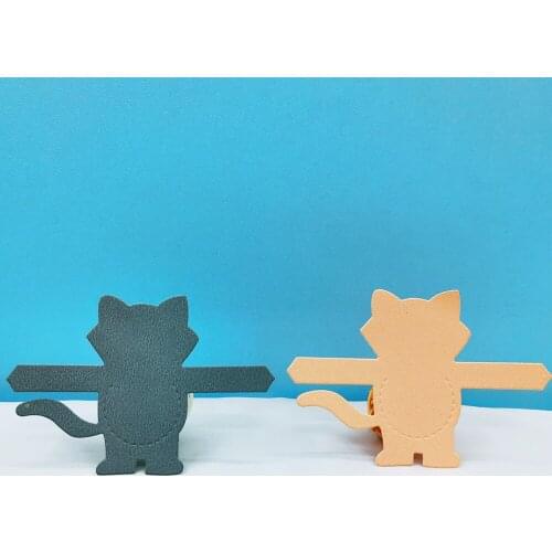 Cute Cat Decorative Pattern Cutting Dies Scrapbooking Molds Photo Album Manual Greeting Card Hand Account Carbon Steel Cutter