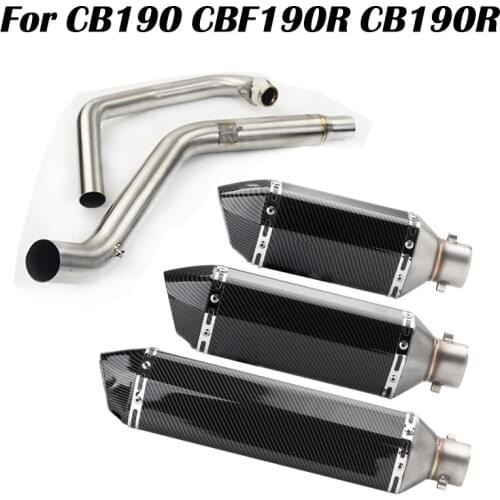 Motorcycle Exhaust Slip On For Honda CB190 CBF190R CB190R CBF190X Muffler Pipe Middle Link Mid Pipe Front Tube System