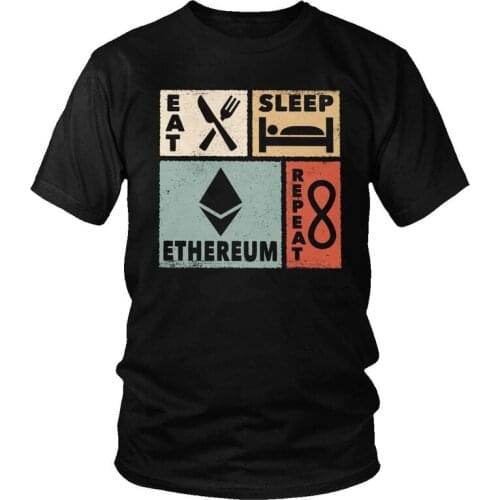 Tvoe Vintage Design Ethereum T Shirt Mens Cotton T-shirt Novelty Tshirt Short Sleeve Blockchain Crypto Cryptocurrency Tee Tops